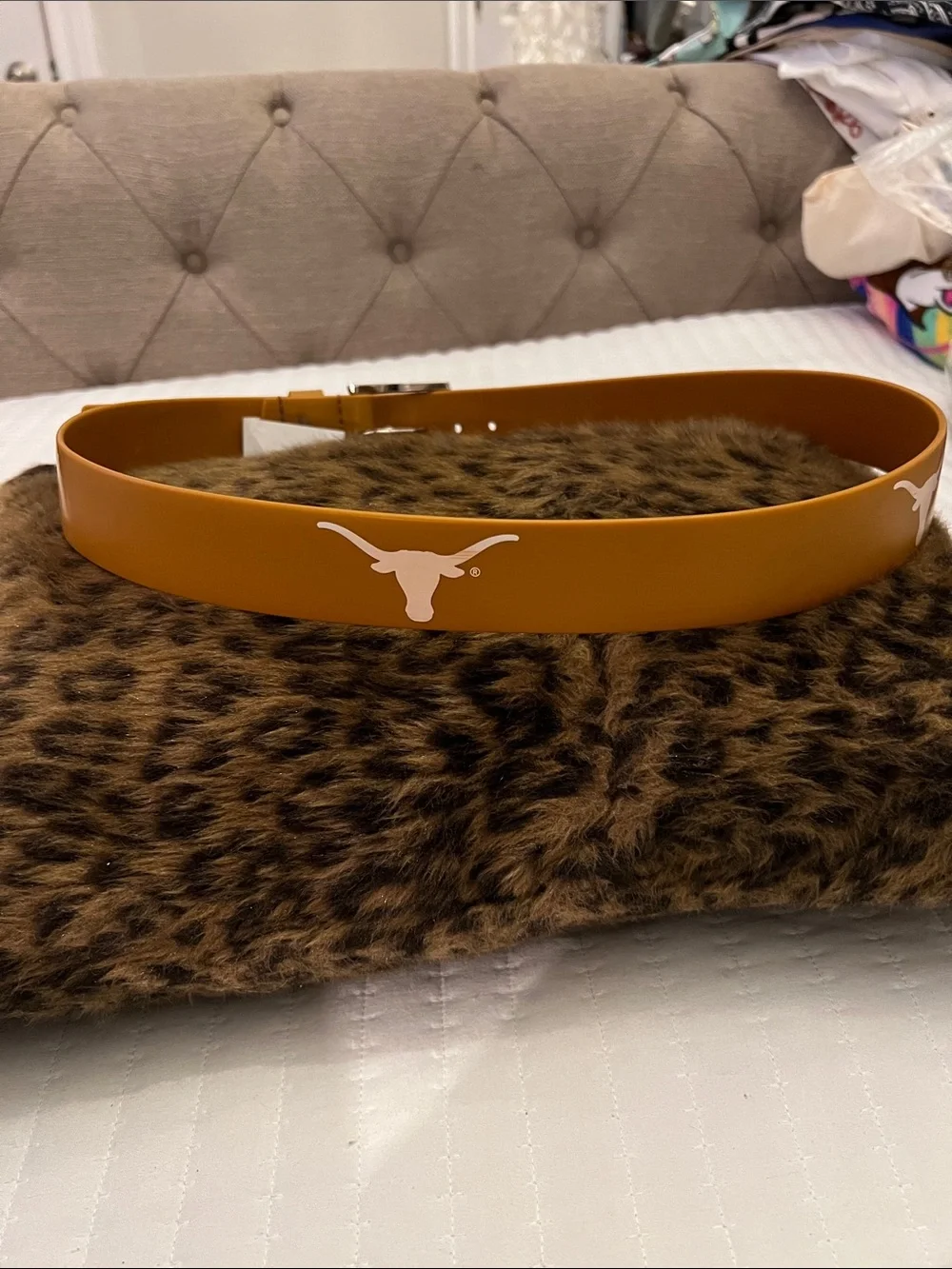 Women's Mustard Yellow Silicone Belt with Silver Buckle